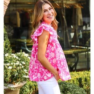 J. Marie - The Fleur Pleated Top